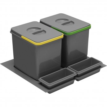 Комплект ведер MULTINO 800, антрацит GTV PB-91644100B5V-A Комплект ведер MULTINO 800, антрацит GTV PB-91644100B5V-A