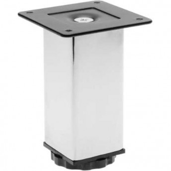 Ножка квадратная, черное крепление, цвет хром GTV NM-SQ40ADJ-060 Ножка квадратная, черное крепление, цвет хром GTV NM-SQ40ADJ-060