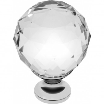Ручка-кнопка CRYSTAL PALACE, хром/стекло GTV GZ-CRPA40-01 Ручка-кнопка CRYSTAL PALACE, хром/стекло GTV GZ-CRPA40-01